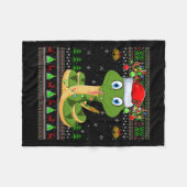Funny Snake Ugly Christmas Sweaters Holiday Santa  Fleecedecke (Vorderseite (Horizontal))