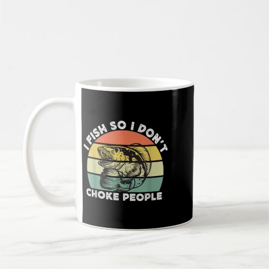 Funny Snakehead Fischen Retro I Fischen So ich Don Kaffeetasse (Links)
