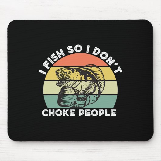 Funny Snakehead Fischen Retro Ich fische also nich Mousepad (Vorne)