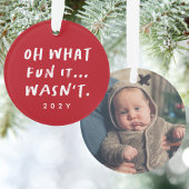 Funny snarke Weihnachts-Foto Ornament