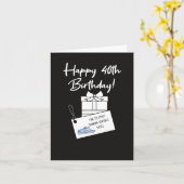 Funny Snarky 40. Geburtstag Karte (Gelbe Blume)