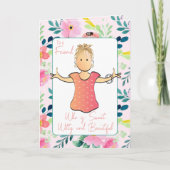 Funny Snarky 70. Geburtstag Weiblicher Cartoon Karte (Vorderseite)