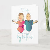 Funny Snarky Cartoon Mutter von Son Birthday Karte (Vorderseite)