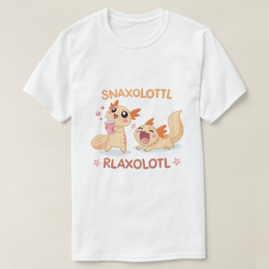 Funny Snaxolotl und Relaxolotl Axolotl Lovers T-Sh T-Shirt (Design vorne)