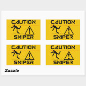Funny Sniper Rechteckiger Aufkleber (Blatt)