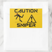 Funny Sniper Rechteckiger Aufkleber (Tasche)