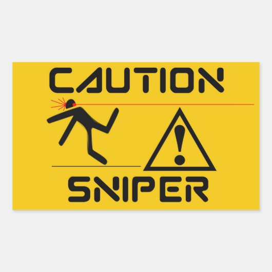 Funny Sniper Rechteckiger Aufkleber (Vorderseite)