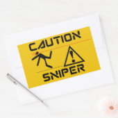 Funny Sniper Rechteckiger Aufkleber (Umschlag)