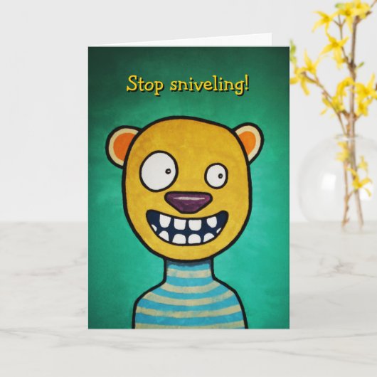 Funny Sniveling Birthday Card Karte (Gelbe Blume)