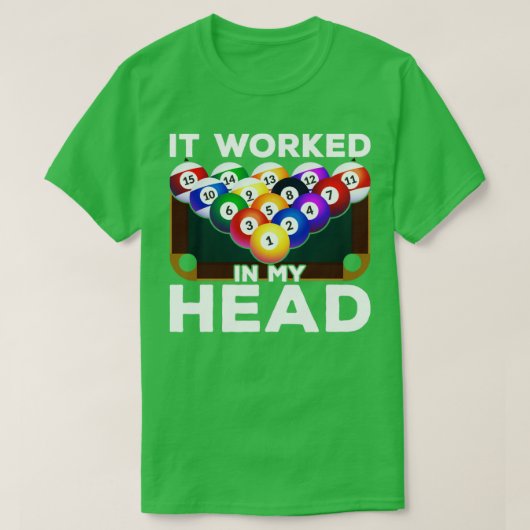 Funny Snooker Player Pool Billiard T-Shirt (Design vorne)