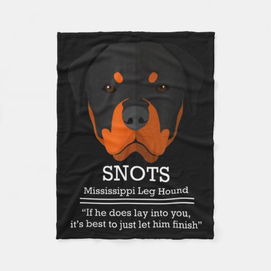 Funny Snots Mississip Leg Hound Christmas Vacation Fleecedecke (Vorderseite)