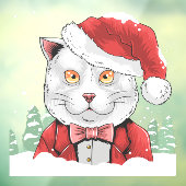 Funny Snow Covered Weihnachtskatzenbäume Fensteraufkleber (Blatt 3)