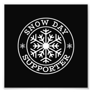 Funny Snow Day Supporter Lehrerin Schüler Winter S Fotodruck