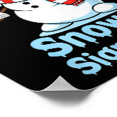 Funny Snow-fi Signal Lost Snowman Christmas Design Poster (Ecke)
