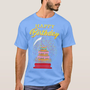 Funny Snow Globe Happy Birthday Geschenk T-Shirt