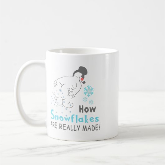 Funny Snow How Snowflakes Are Really Made Kaffeetasse (Links)