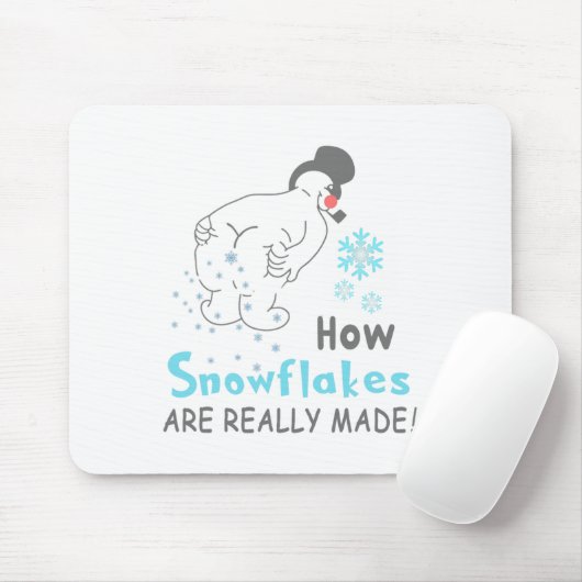 Funny Snow How Snowflakes Are Really Made  Mousepad (Mit Mouse)