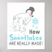 Funny Snow How Snowflakes Are Really Made Poster (Vorne)