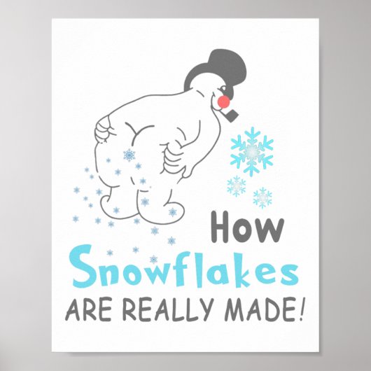 Funny Snow How Snowflakes Are Really Made  Poster (Vorne)