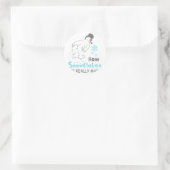 Funny Snow How Snowflakes Are Really Made Runder Aufkleber (Tasche)