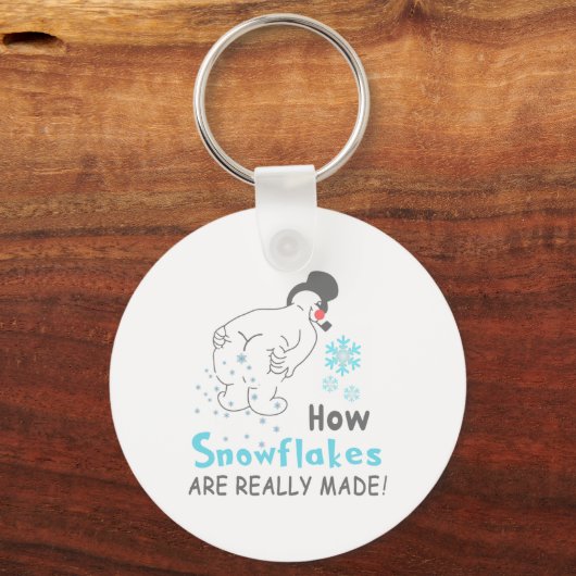 Funny Snow How Snowflakes Are Really Made Schlüsselanhänger (Vorderseite)