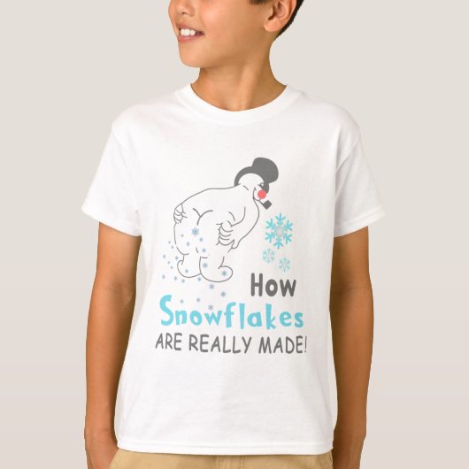 Funny Snow How Snowflakes Are Really Made T-Shirt (Vorderseite)