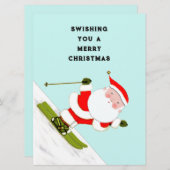 Funny Snow Ski Holiday Weihnachtskarten Feiertagskarte (Vorne/Hinten)