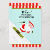 Funny Snow Ski Holiday Weihnachtskarten Feiertagskarte (Vorne/Hinten)