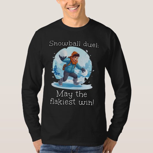 Funny Snowballer Kid Lieben Snowball Duell im Wint T-Shirt (Vorderseite)