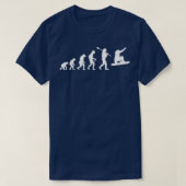 Funny Snowboard Evolution Schnee Winterurlaub T-Shirt (Design vorne)