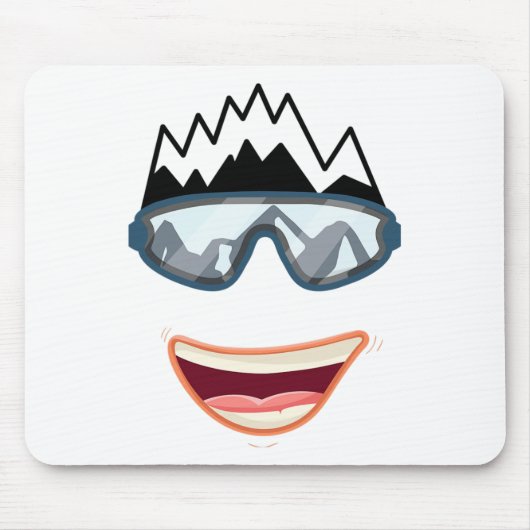 Funny Snowboard Snowboarder Skigebiet Funny Ski Mousepad (Vorne)