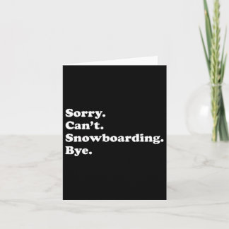 Funny Snowboarden Geschenk für Männer Frauen Junge Karte