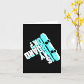 Funny Snowboarden Geschenk für Winterurlaub Snowbo Karte (Gelbe Blume)