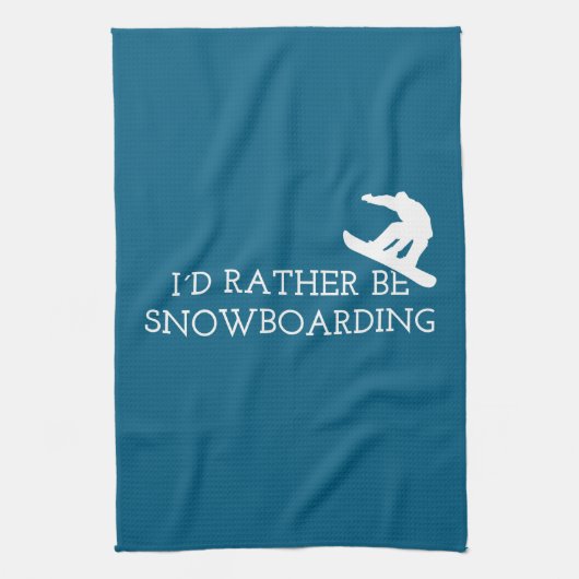 Funny Snowboarden - ich würde eher Snowboarden Geschirrtuch (Vertikal)