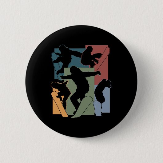 Funny Snowboarden Lover Snowboarder Wintersport Button (Vorderseite)