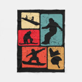 Funny Snowboarden Lover Snowboarder Wintersport Fleecedecke (Vorderseite)