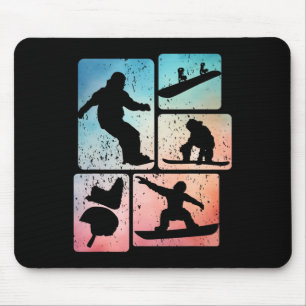 Funny Snowboarden Lover Snowboarder Wintersport Mousepad
