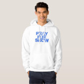 Funny Snowboarder betet für Schnee Wintergebirge Hoodie (Vorne ganz)