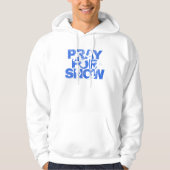 Funny Snowboarder betet für Schnee Wintergebirge Hoodie (Vorderseite)