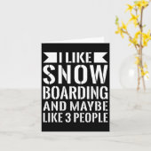 Funny Snowboarder Snowboard Karte (Gelbe Blume)