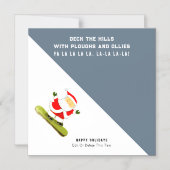 Funny Snowboarding Christmas Cards Magneteinladung (Vorderseite)