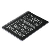 Funny Snowboarding Gifts Snowboarder Humor Lover Notizblock (Linke Seite)