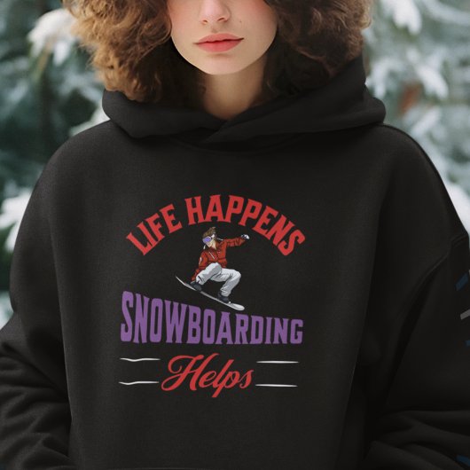 Funny Snowboarding Hoodie