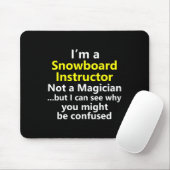 Funny Snowboarding Instructor Job Karriere Snowboa Mousepad (Mit Mouse)