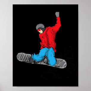 Funny Snowboarding Shirt - Snow Boarder Lovers Gif Poster