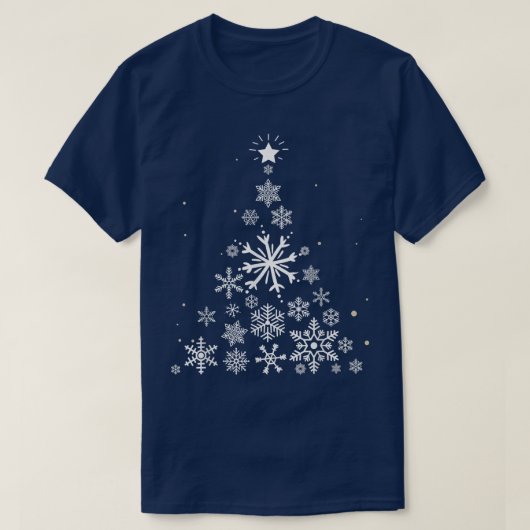 Funny Snowflake Lover Weihnachtsbaum T-Shirt (Design vorne)