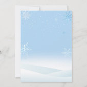 Funny Snowflake Winter ThemenGeburtstagsparty Einladung (Rückseite)