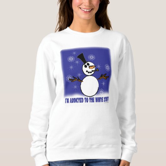Funny Snowman Addiction Long Sleeve T - Shirt (Vorderseite)