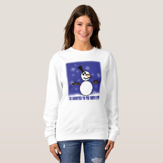 Funny Snowman Addiction Long Sleeve T - Shirt (Vorne ganz)