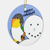 Funny Snowman Black Headed Caique Ornament (Links)